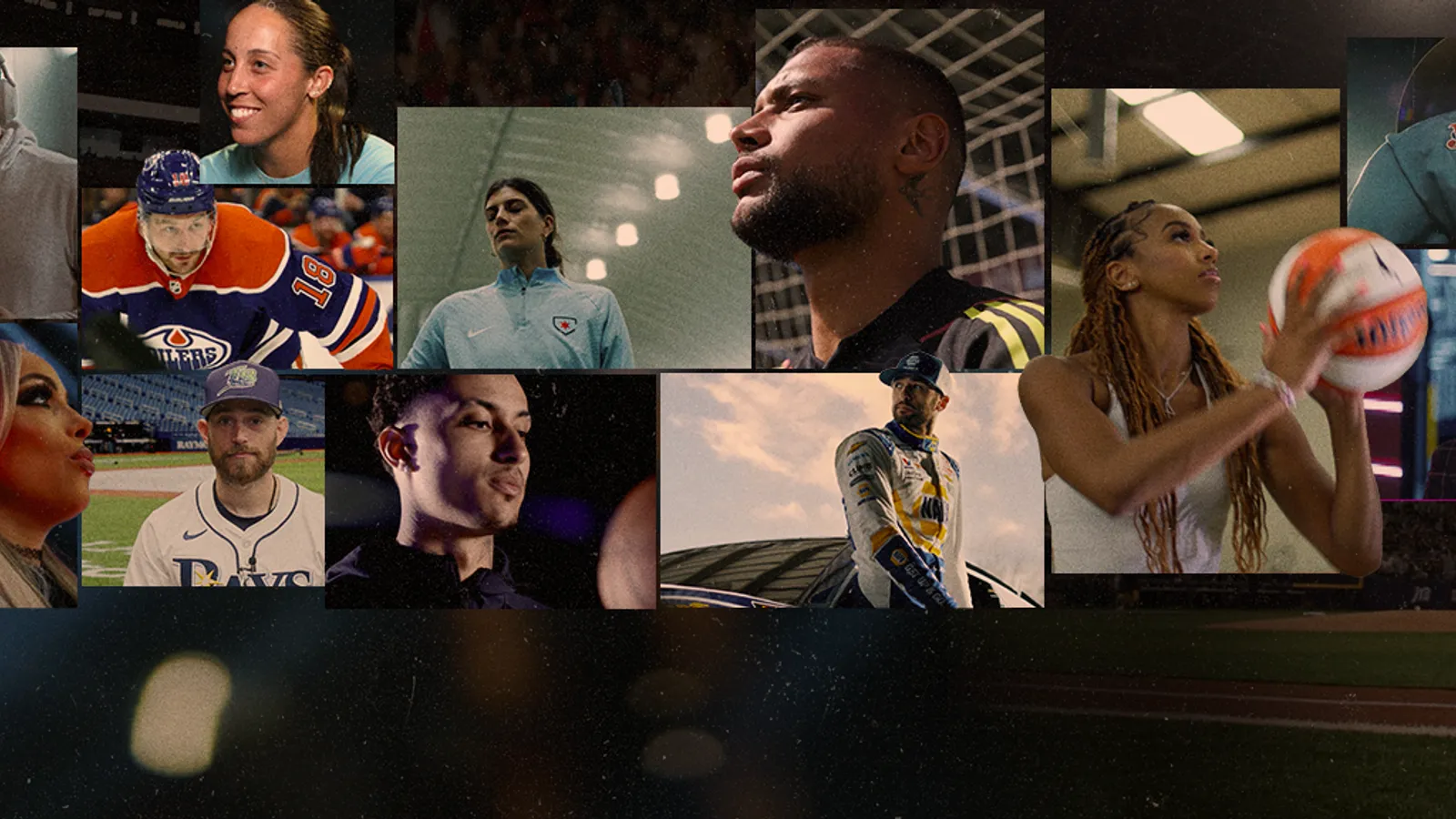 Collage of athletes from various sports leagues and organizations